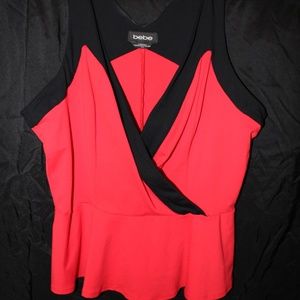 bebe Tops - Bebe Peplum Blouse bebe Tops - Bebe Peplum Blouse
